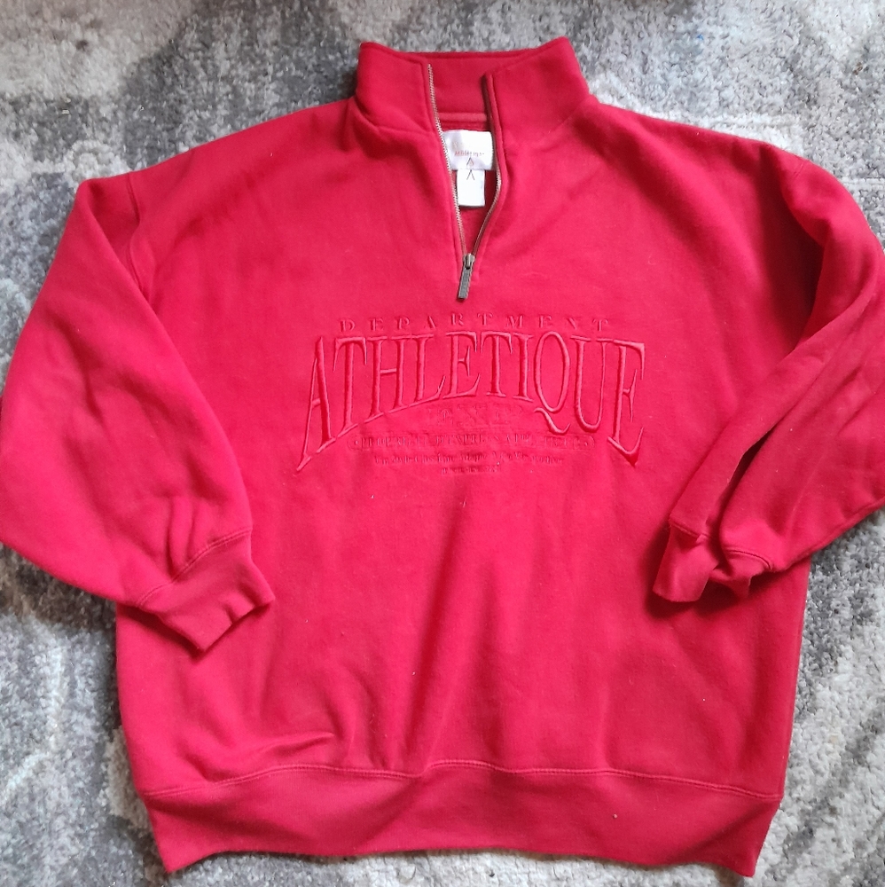 Vintage Express Athletique 1/4 zip pullover sweatshirt mens size Medium